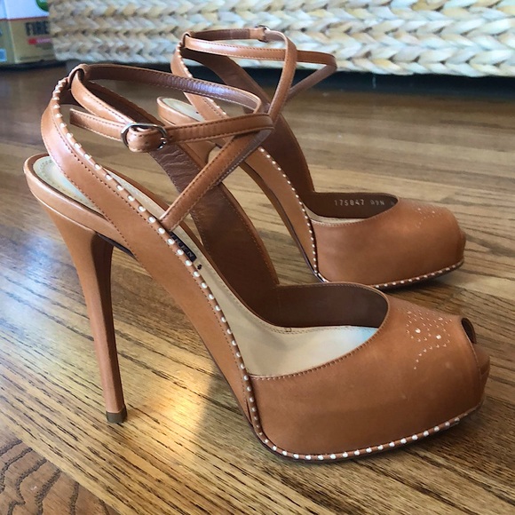 Ralph Lauren Collection Peep Toe Heels - Picture 2 of 8